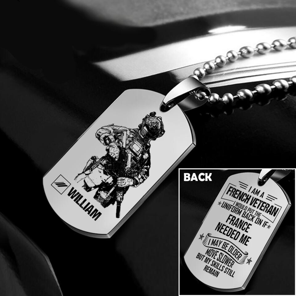 Personalized I'm A French Veteran Necklaces Printed DHHQ1307