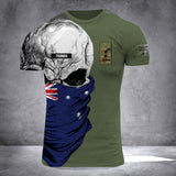 DH Personalized Australia Skull Soldier/ Veteran Tshirt 3D Printed DHDT1307