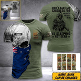 DH Personalized Australia Skull Soldier/ Veteran Tshirt 3D Printed DHDT1307