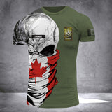 DH Personalized Canada Skull Soldier/ Veteran Tshirt 3D Printed DHDT1307