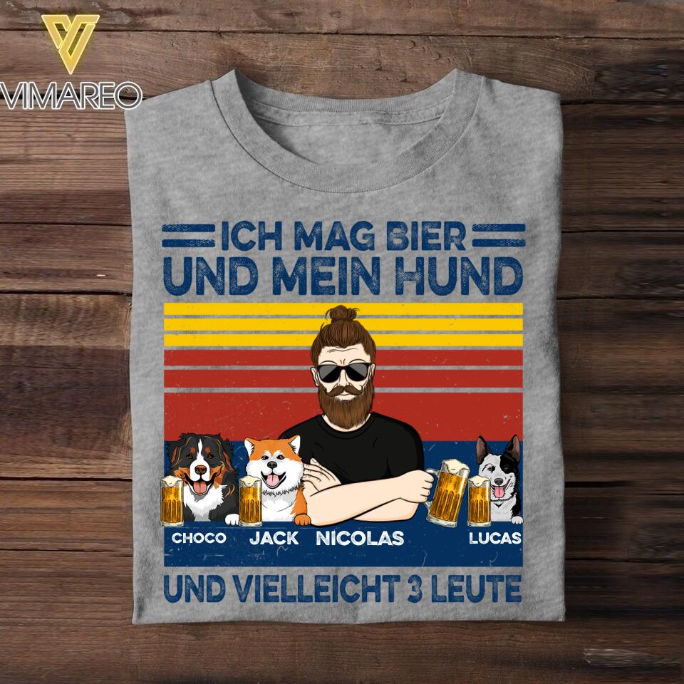 Personalized German Man Like Beer And Dogs Tshirt Printed 22JUY-DT15