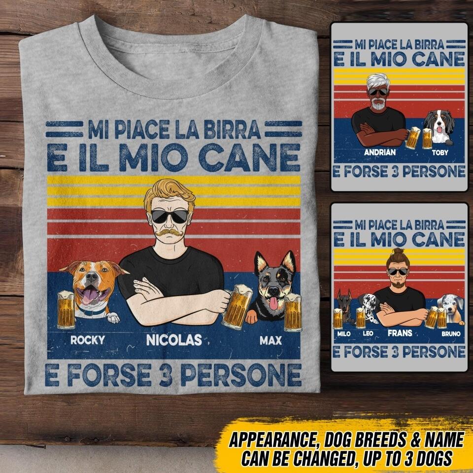 Personalized Italian Man Like Beer And Dogs Tshirt Printed 22JUY-DT15