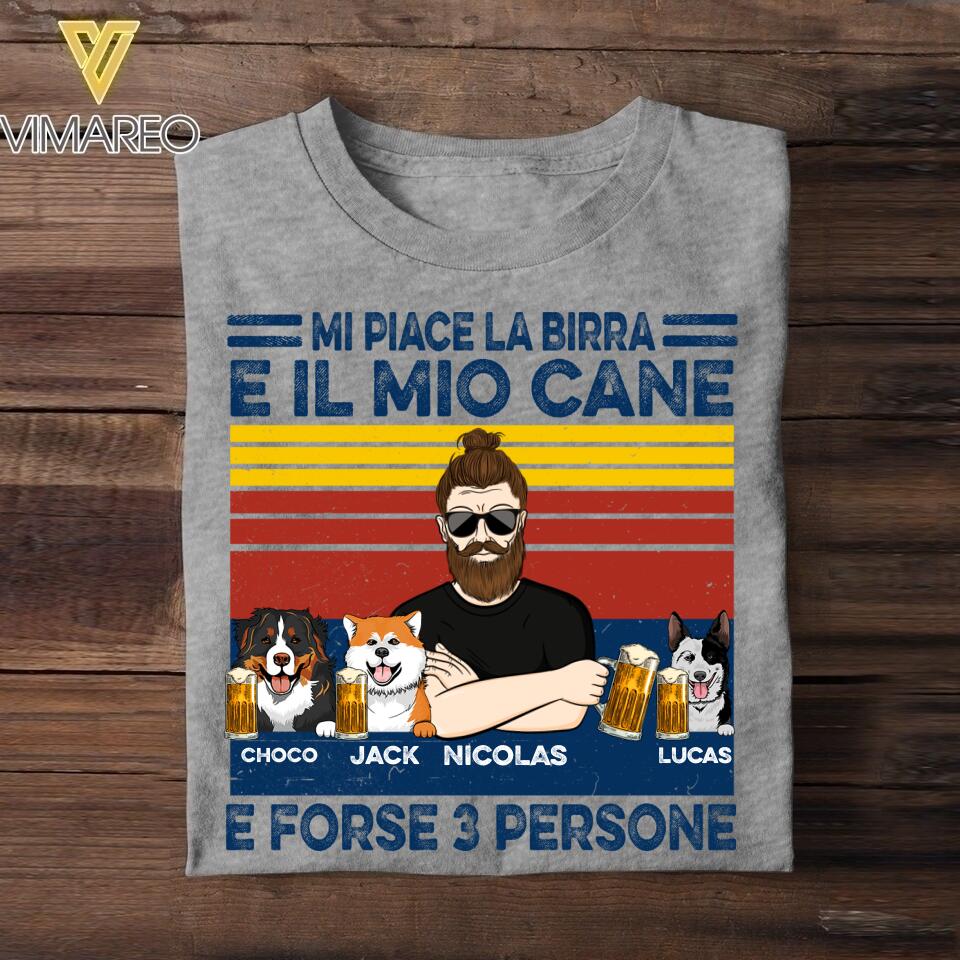 Personalized Italian Man Like Beer And Dogs Tshirt Printed 22JUY-DT15
