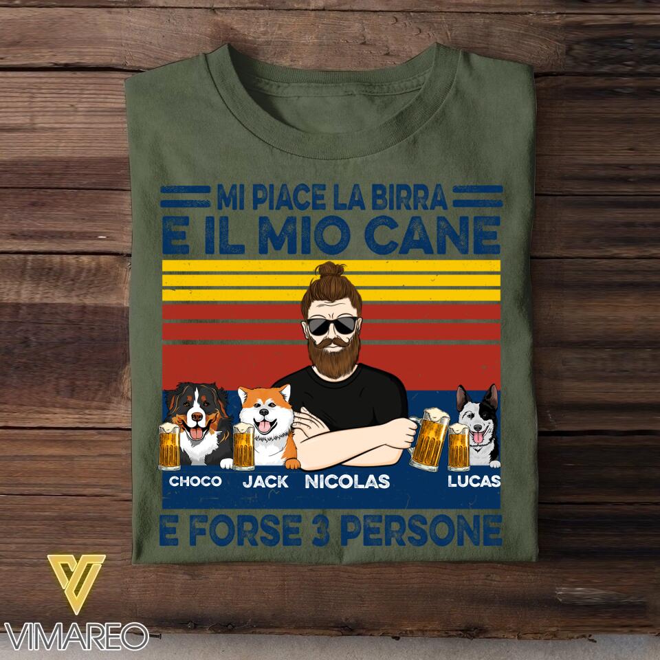 Personalized Italian Man Like Beer And Dogs Tshirt Printed 22JUY-DT15