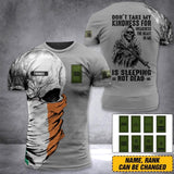 DH Personalized Ireland Skull Soldier/ Veteran Tshirt 3D Printed DHDT1307