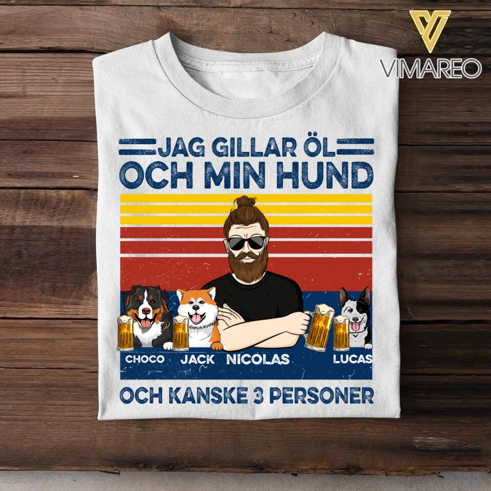 Personalized Swedish Man Like Beer And Dogs Tshirt Printed 22JUY-DT15