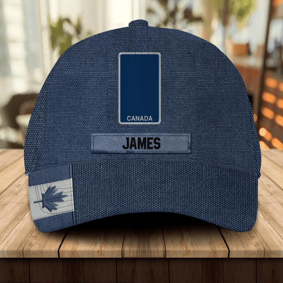 Personalized Canadian Veteran/ Solider Peaked Cap 3D Printed QTDT1607