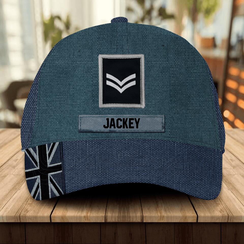 Personalized UK Veteran/ Solider Peaked Cap 3D Printed QTDT1607