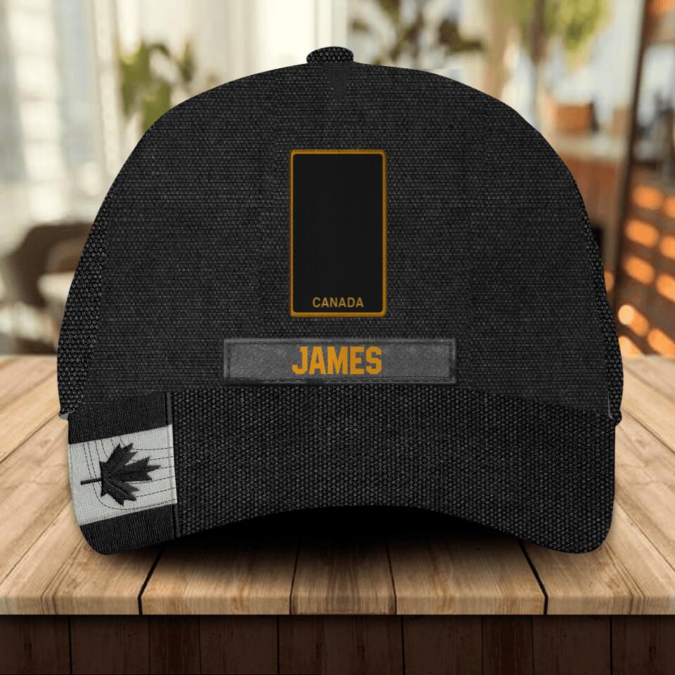 Personalized Canadian Veteran/ Solider Peaked Cap 3D Printed QTDT1607