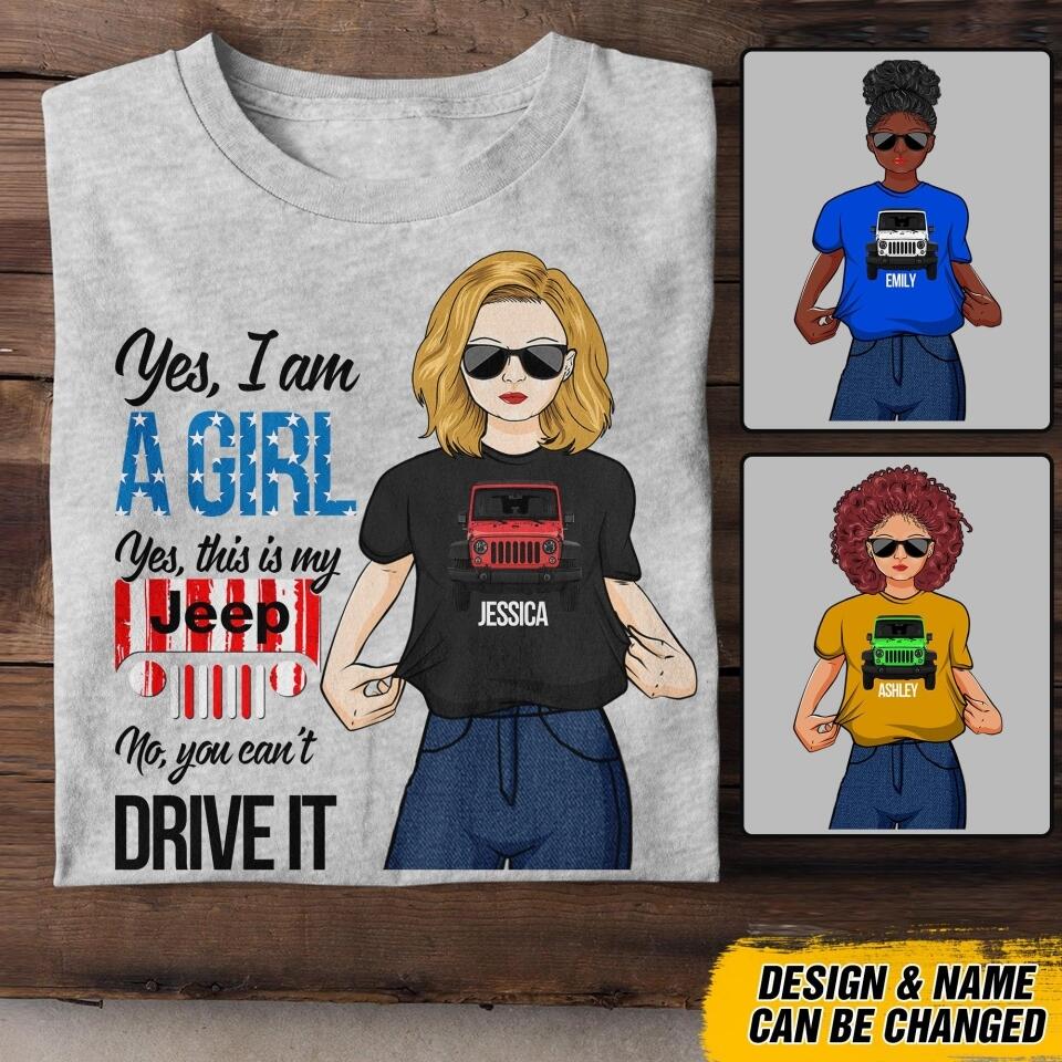 Personalized Jeep Girl Tshirt Printed 22JUY-DT16