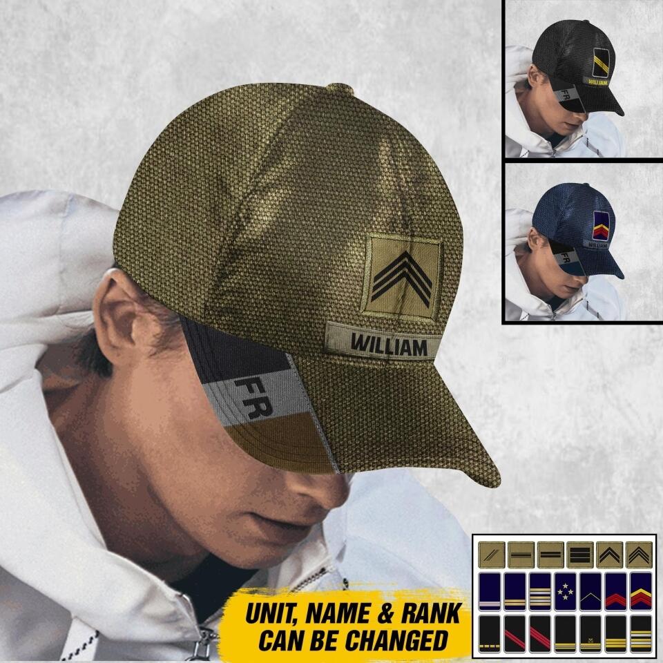 Personalized French Veteran/ Solider Peaked Cap 3D Printed QTDT1607