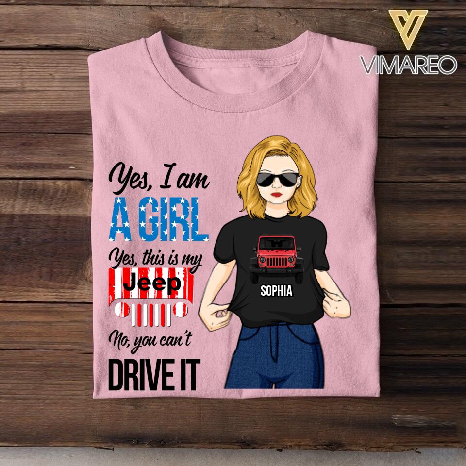 Personalized Jeep Girl Tshirt Printed 22JUY-DT16