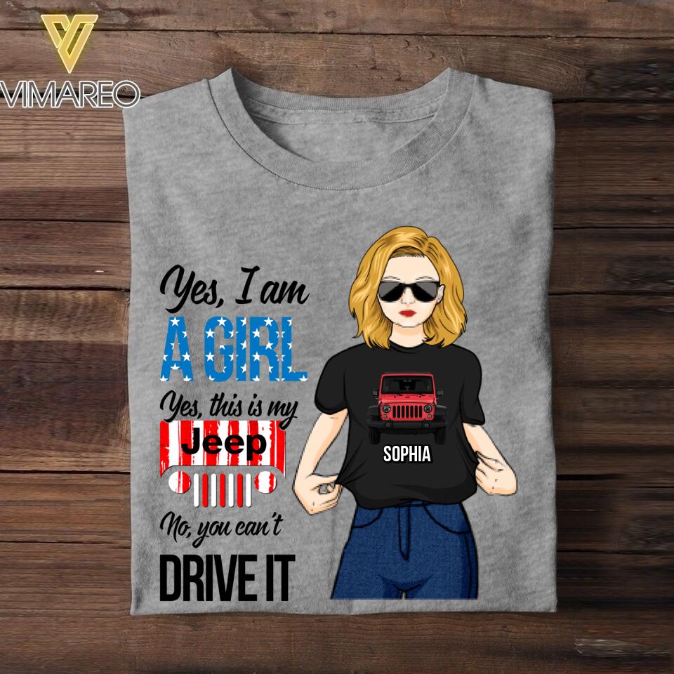 Personalized Jeep Girl Tshirt Printed 22JUY-DT16