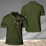 Personalized UK Veteran/ Solider Camo Polo Shirts 3D Printed QTDT1607