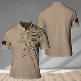 Personalized UK Veteran/ Solider Camo Polo Shirts 3D Printed QTDT1607