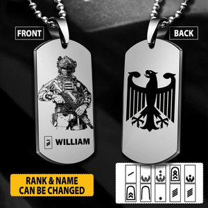 Personalized German Soldier/Veterans Necklaces Printed 22JUY-HY16