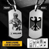 Personalized German Soldier/Veterans Necklaces Printed 22JUY-HY16