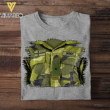 Personalized Swedish Veterans/Soldier Tshirt Printed 22JUY-HQ16