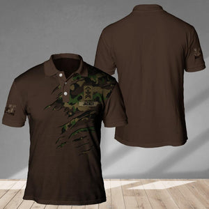 Personalized Swiss Veteran/ Solider Camo Polo Shirts 3D Printed QTDT1807