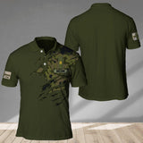 Personalized Finland Veteran/ Solider Camo Polo Shirts 3D Printed QTDT1807
