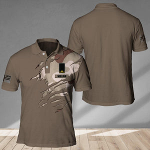 Personalized Norway Veteran/ Solider Camo Polo Shirts 3D Printed QTDT1807
