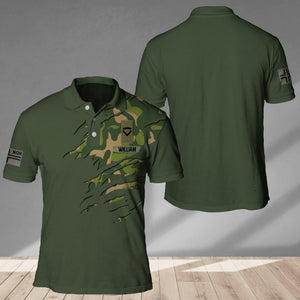 Personalized Norway Veteran/ Solider Camo Polo Shirts 3D Printed QTDT1807