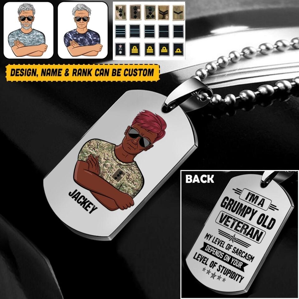 Personalized British Soldier/Veterans Necklaces Printed 22JUY-HQ18