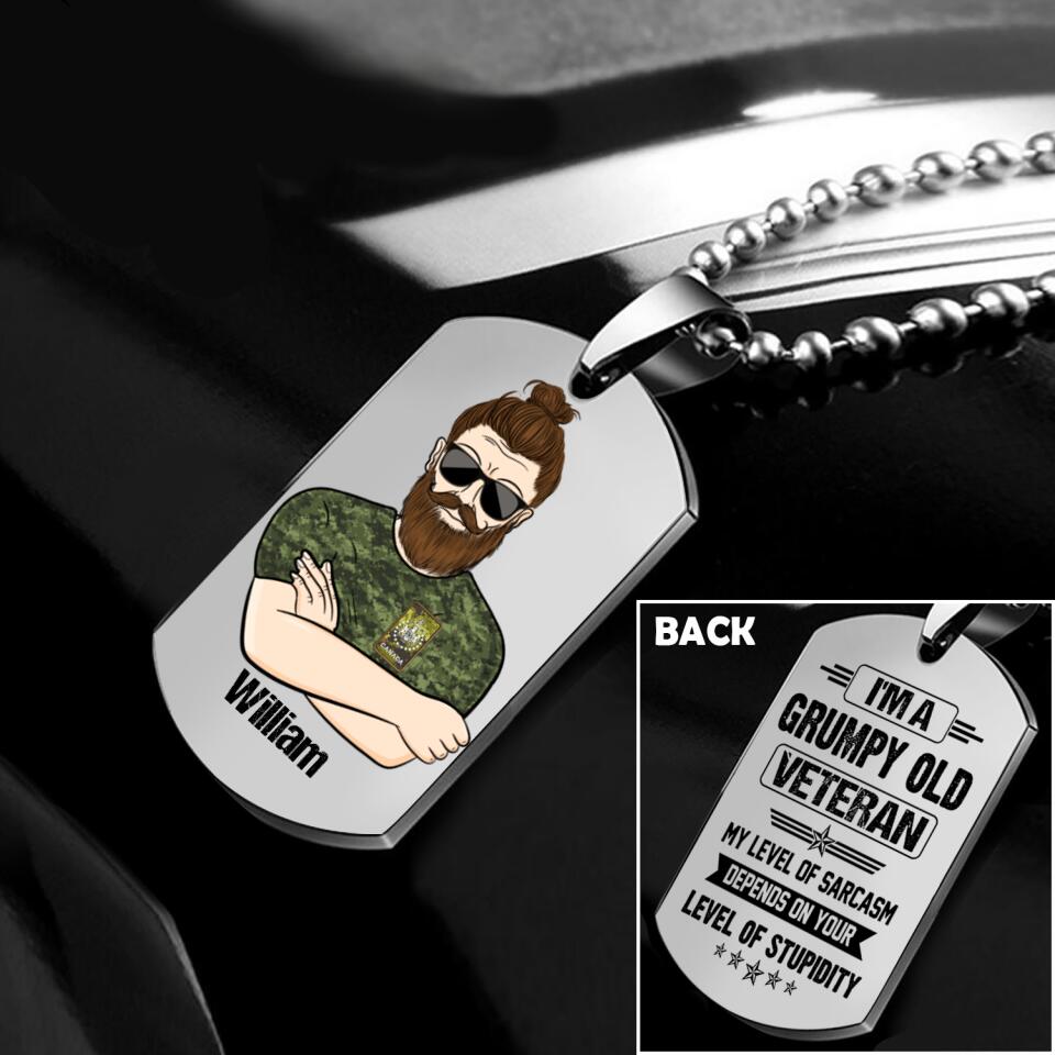 Personalized Canadian Soldier/Veterans Necklaces Printed 22JUY-HQ18