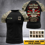 Personalized UNITED KINGDOM Oldman Soldier/ Veteran Tshirt 3D Printed DHDT1807