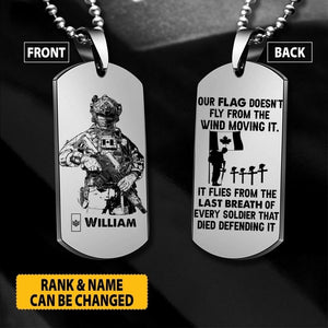 Personalized Canadian Soldier/Veterans Necklaces Printed 22JUY-HY18