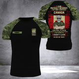 Personalized CANADA Oldman Soldier/ Veteran Tshirt 3D Printed DHDT1807
