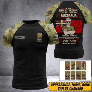 Personalized AUSTRALIA Oldman Soldier/ Veteran Tshirt 3D Printed DHDT1807