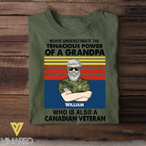 Personalized Canadian Veterans/Soldier Tshirt Printed 22JUY-HC18