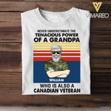 Personalized Canadian Veterans/Soldier Tshirt Printed 22JUY-HC18