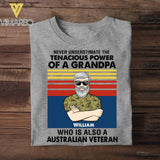 Personalized Australian Veterans/Soldier Tshirt Printed 22JUY-HC18