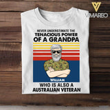 Personalized Australian Veterans/Soldier Tshirt Printed 22JUY-HC18