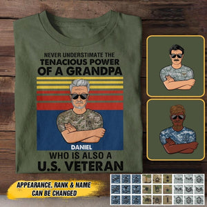 Personalized U.S Veterans/Soldier Tshirt Printed 22JUY-HC18