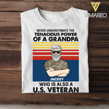 Personalized U.S Veterans/Soldier Tshirt Printed 22JUY-HC18