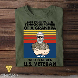 Personalized U.S Veterans/Soldier Tshirt Printed 22JUY-HC18