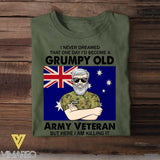 Personalized Australian Veterans/Soldier Tshirt Printed 22JUY-HY18