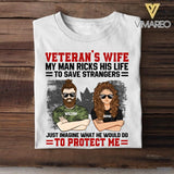 Personalized Canadian Veterans's Wife  Tshirt Printed QTDT1807