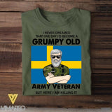 Personalized Swedish Veterans/Soldier Tshirt Printed 22JUY-HY18
