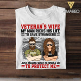 Personalized Australian Veterans's Wife  Tshirt Printed QTDT1807