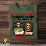 Personalized Australian Veterans's Wife  Tshirt Printed QTDT1807