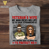 Personalized Australian Veterans's Wife  Tshirt Printed QTDT1807