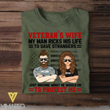 Personalized US Veterans's Wife  Tshirt Printed QTDT1807