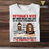 Personalized US Veterans's Wife  Tshirt Printed QTDT1807