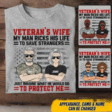 Personalized US Veterans's Wife  Tshirt Printed QTDT1807