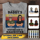 Personalized Canadian Veterans's Daughter Tshirt Printed 22JUY-HC19