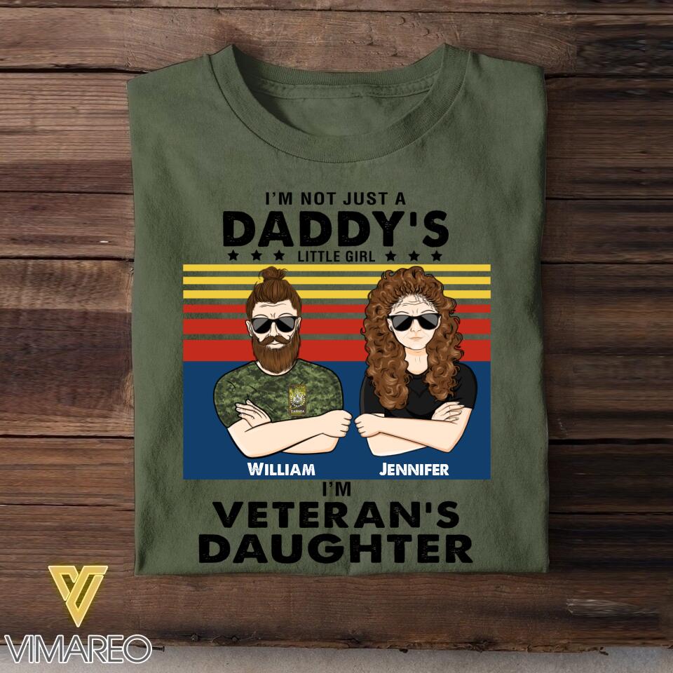 Personalized Canadian Veterans's Daughter Tshirt Printed 22JUY-HC19